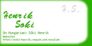 henrik soki business card