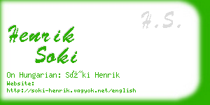 henrik soki business card